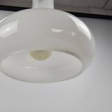 Pair of vintage Danish "Blues" opal glass pendant lamps by Sidse Werner for Holmegaaard, 1980s