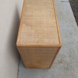 Commode osier et rotin