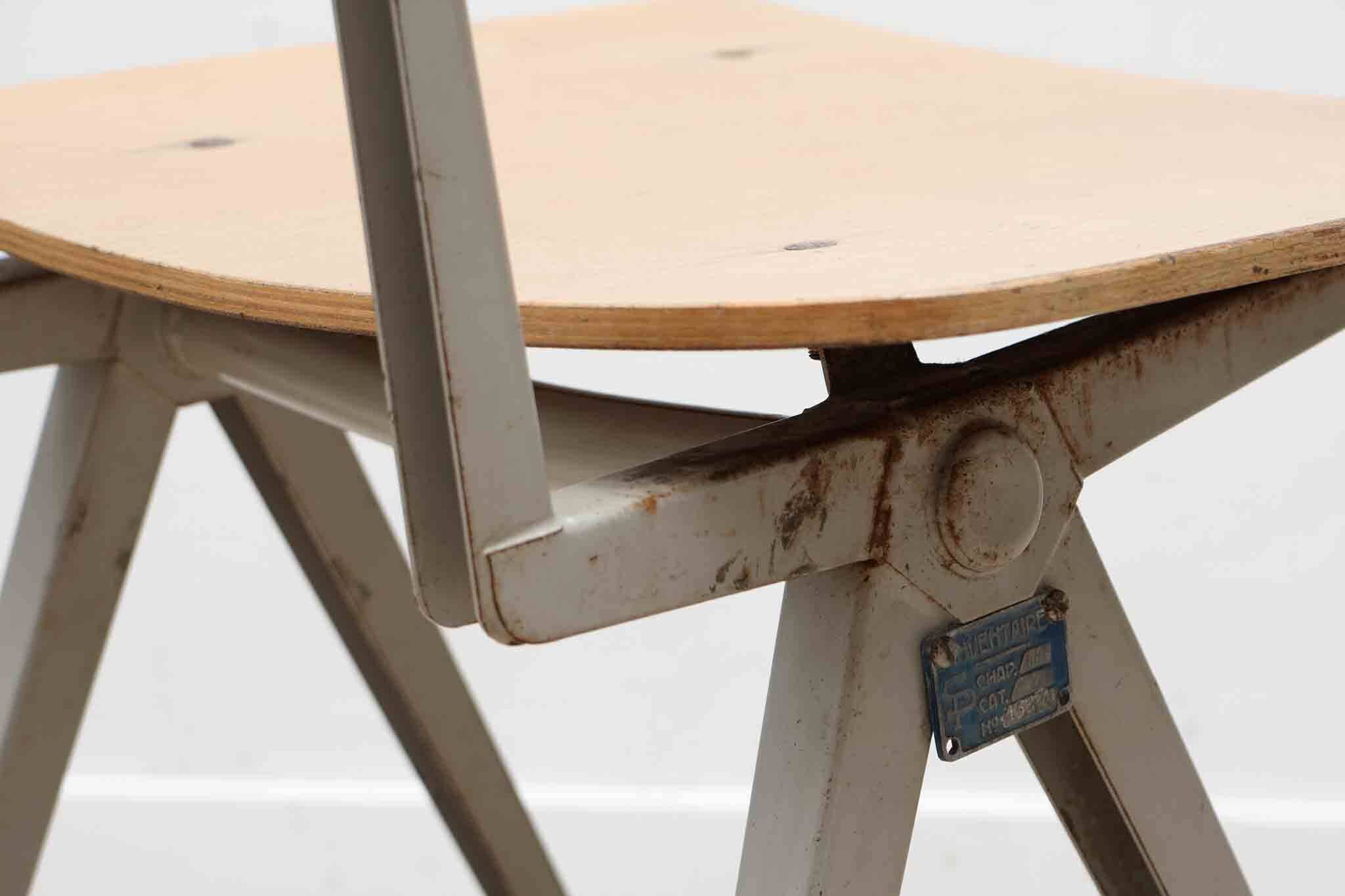 Marko S101 vintage chair in beech and grey