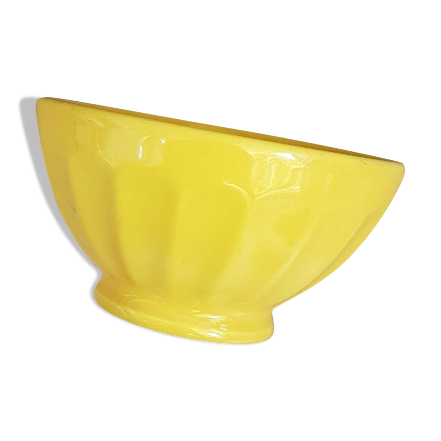 Yellow ceramic bowl