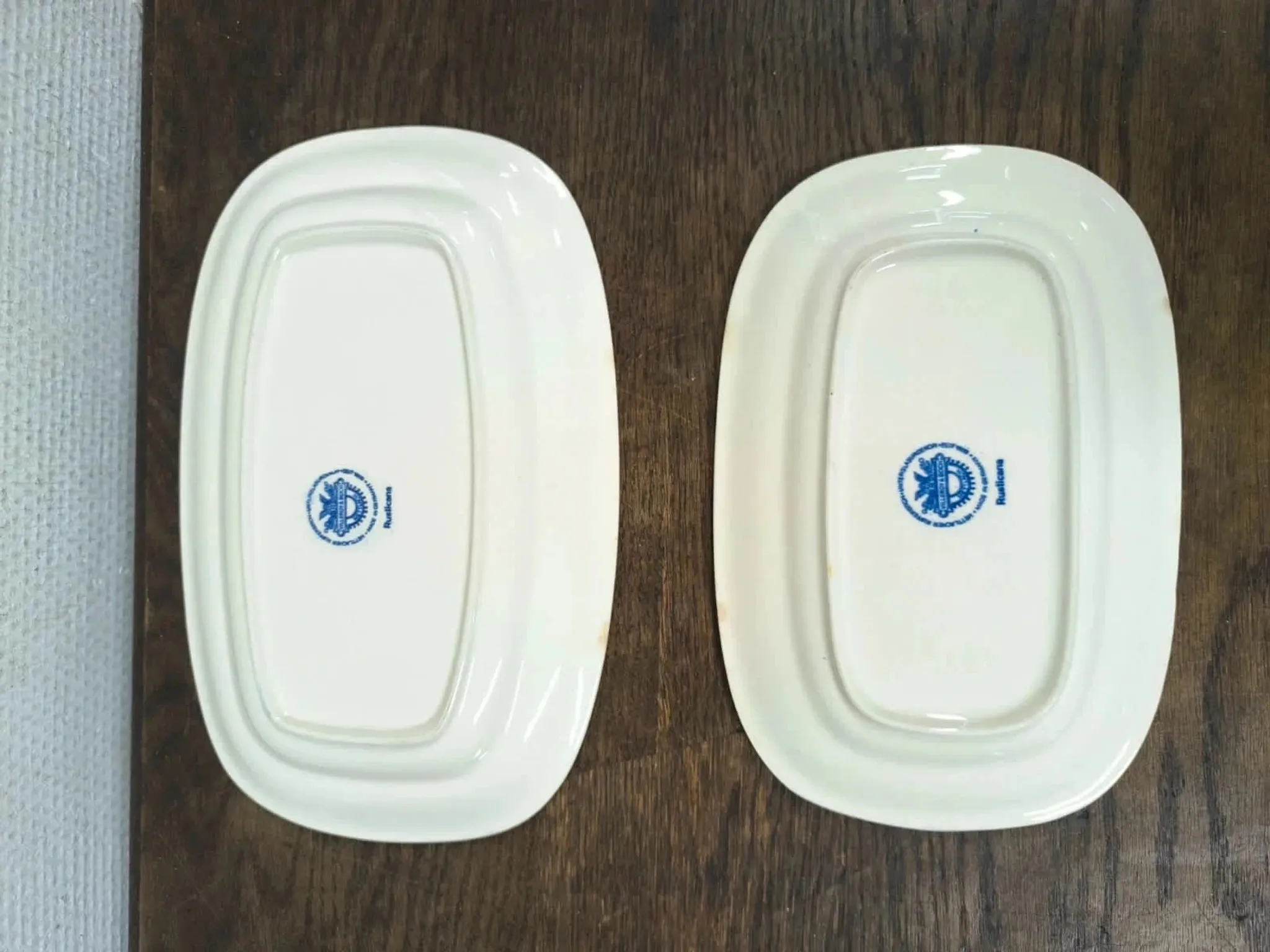 Lot de 2 plats Villeroy et Boch Rusticana bleus