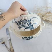 Soupière ancienne Gien Iris Terre de Fer
