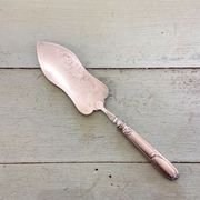 Cake shovel, pie, silver metal fish