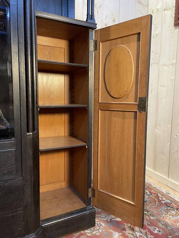 Display cabinet - Napoleon III / English cabinet in blackened wood