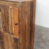 Old wooden cabinet. 8 doors.