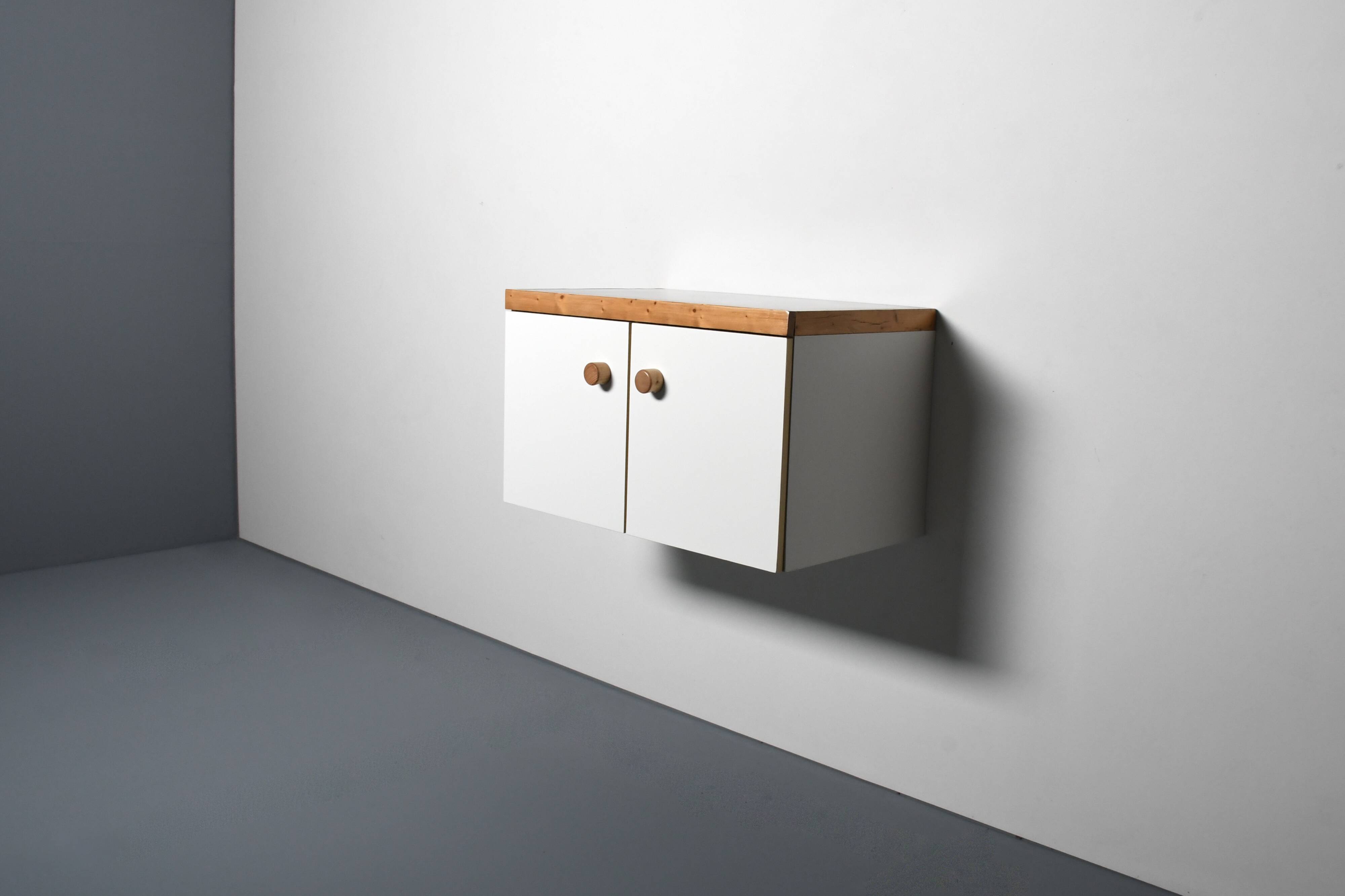 Wall Mounted 'Les Arcs’ Cabinet / Sideboard , France, 1970s