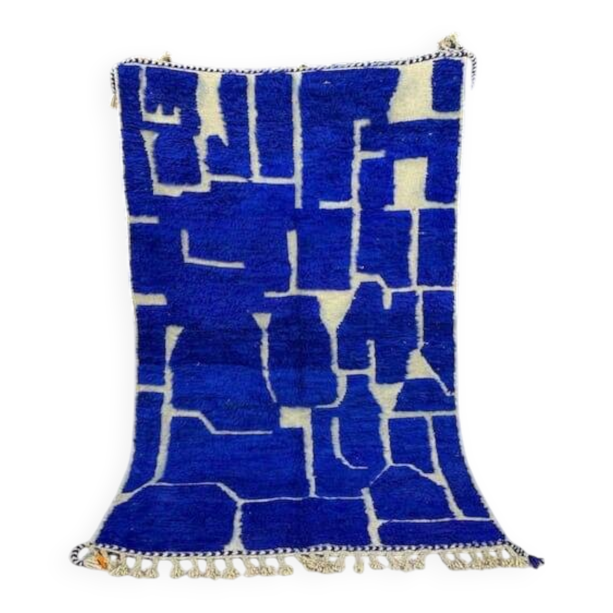 Tapis en laine petit taille fait main 100 x 200 cm