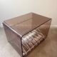 Hi-fi furniture in smoked Plexiglas by Michel Dumas for Roche Bobois.