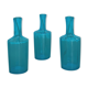 Lot of 3 vials of blue glass