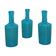 Lot of 3 vials of blue glass