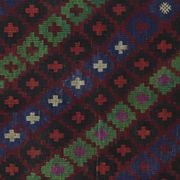 Turkish Kilim Yuruk Vintage 217x353 cm Geometric Green Blue Red