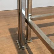 Modernist Chrome Coffee Table with Triple Legs, French Work circa 1970
