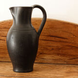 Black ceramic pitcher