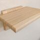 Solid oak shelf with hooks