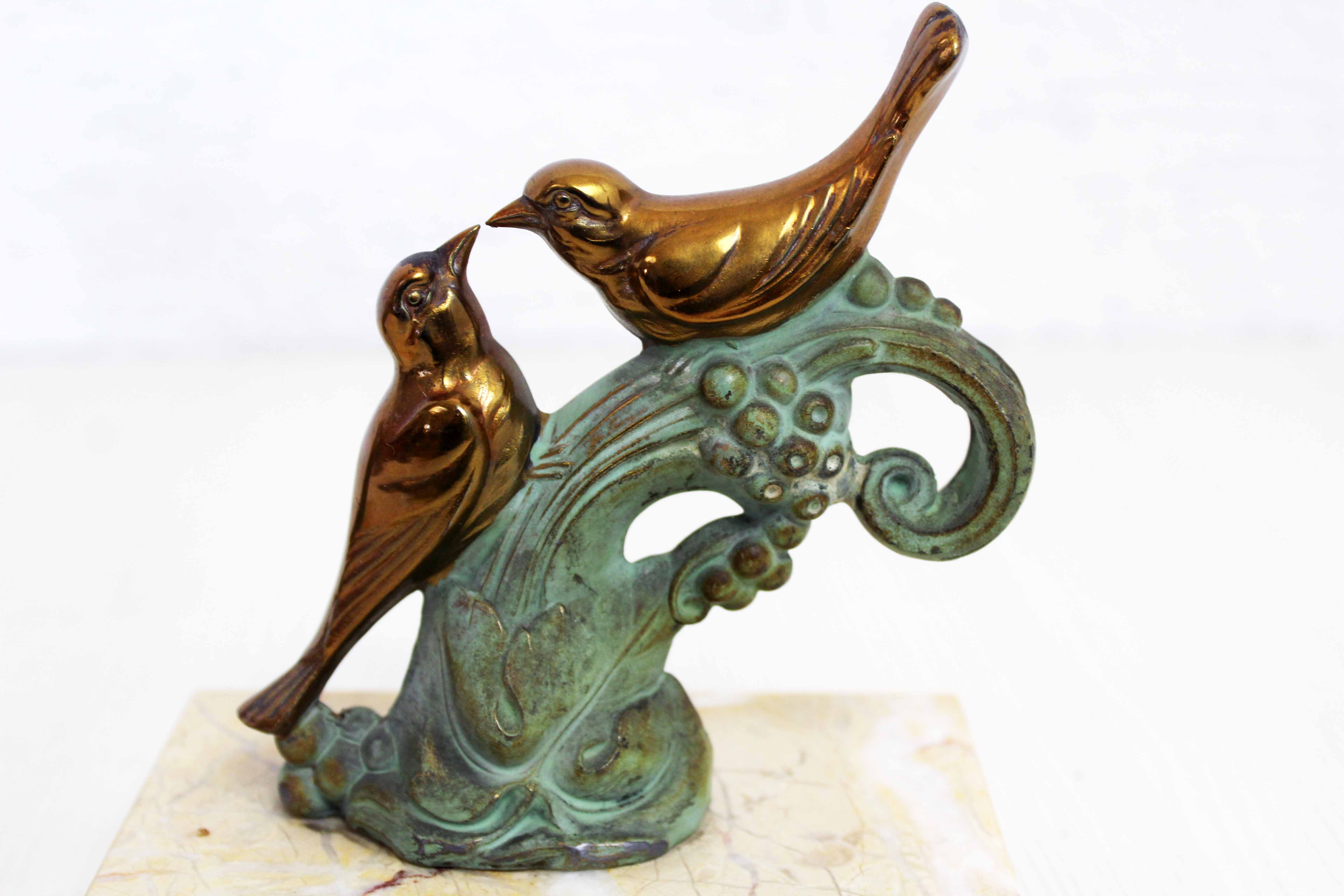 Bookends "birds" in regulation and marble 60s