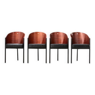 Philippe Starck Ensemble de 4 chaises de salle à manger Costes pour Driade 1984