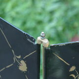 old fire screen in decoré steel 1900