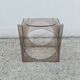 Bedside side table, plexiglass end table Vintage 1970 space age