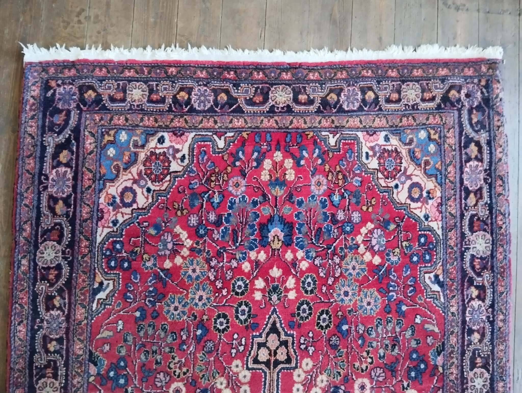 Handmade Tabriz Persian rug 222x123cm