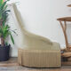 Vintage grey green almond green velvet toad chair