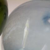 Danish Art Deco Blue and Green Glass Decanters, 1930s, Set of 2