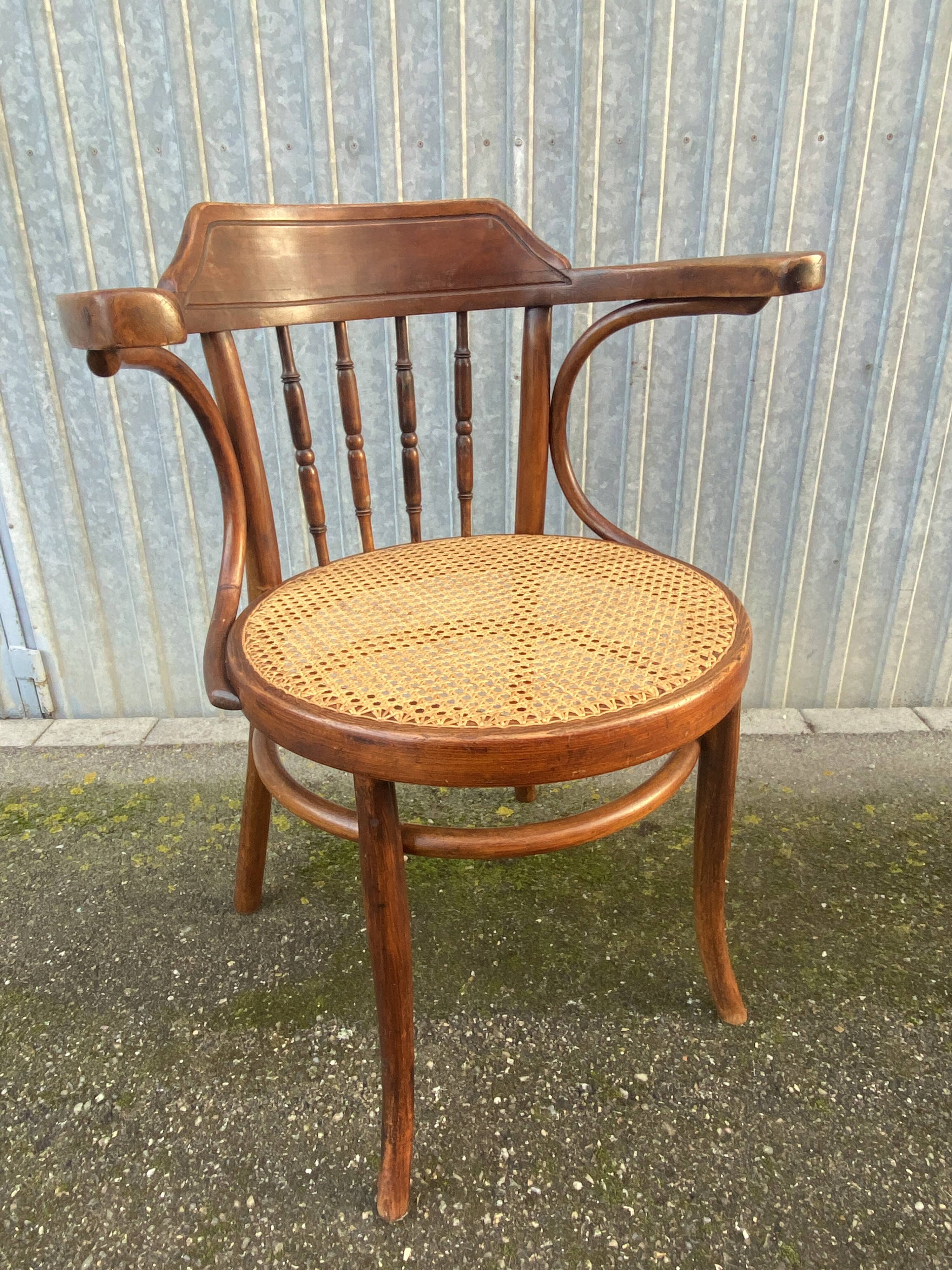 Fauteuil Bois courbé viennois vers 1920
