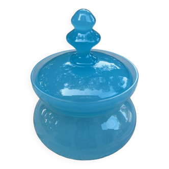 Blue opaline candy box