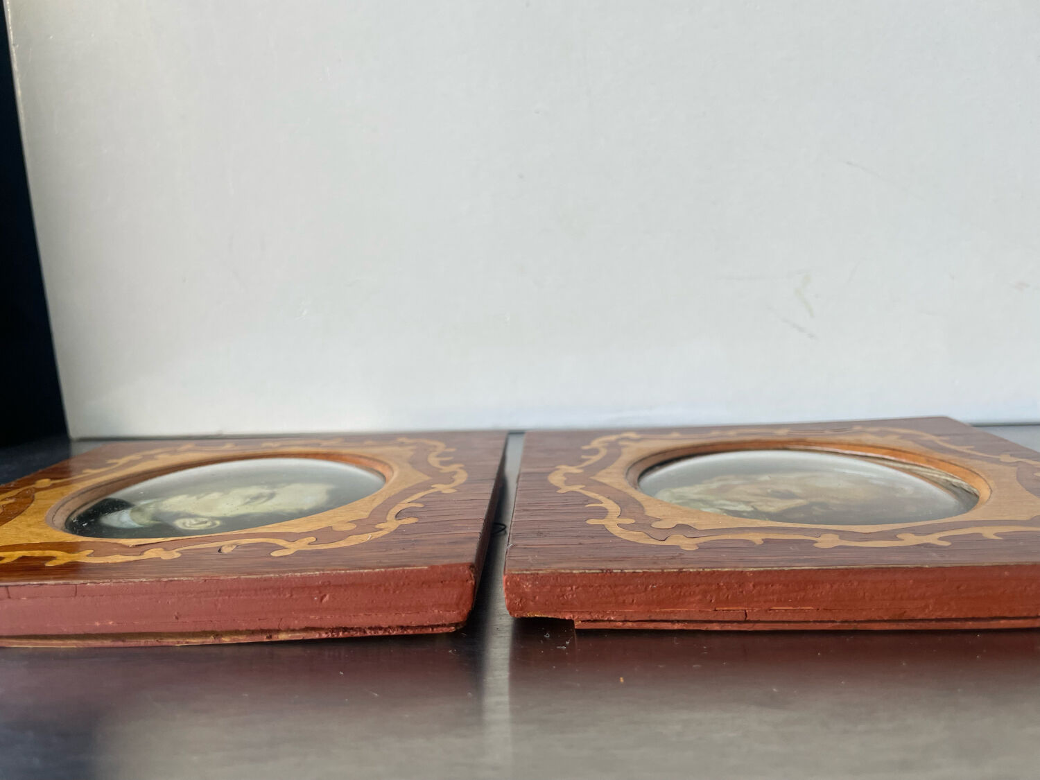 Pair of wooden picture frames