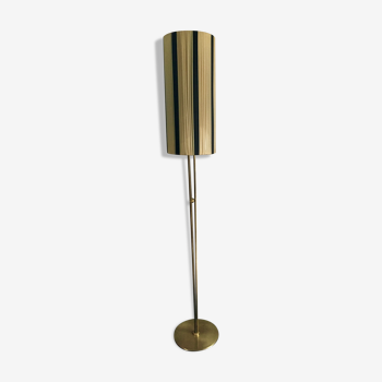Floor lamp in brass and fabric 50s