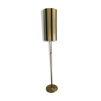 Floor lamp in brass and fabric 50s