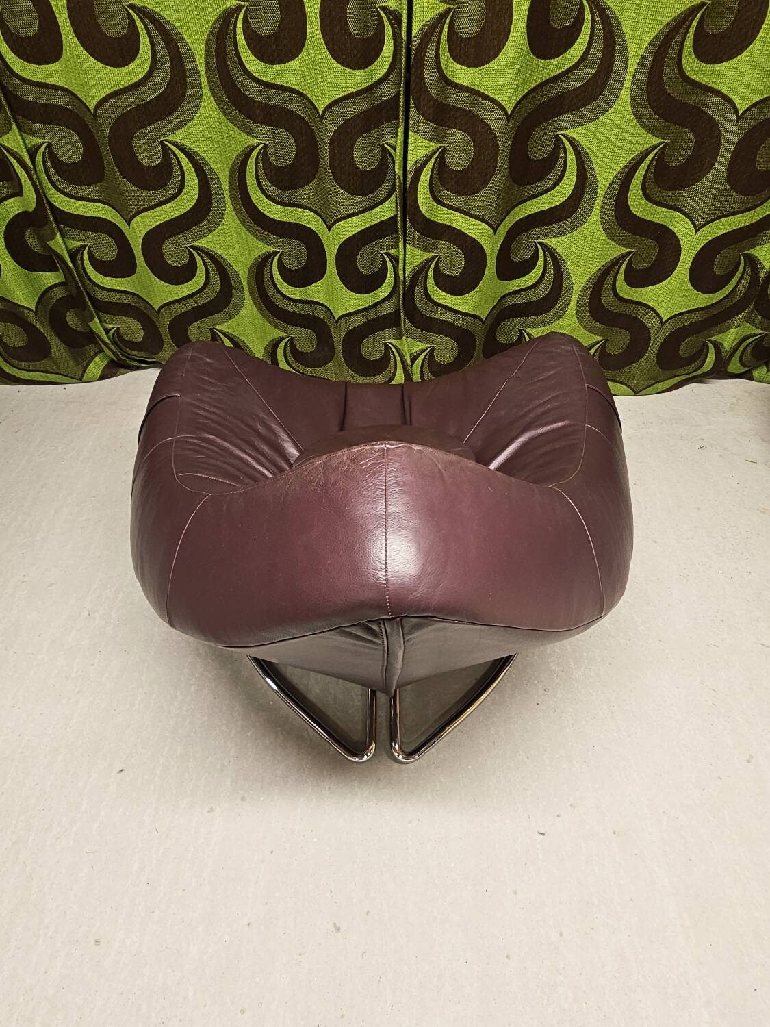 Chili leather armchair with ottoman by Paul Falkenberg