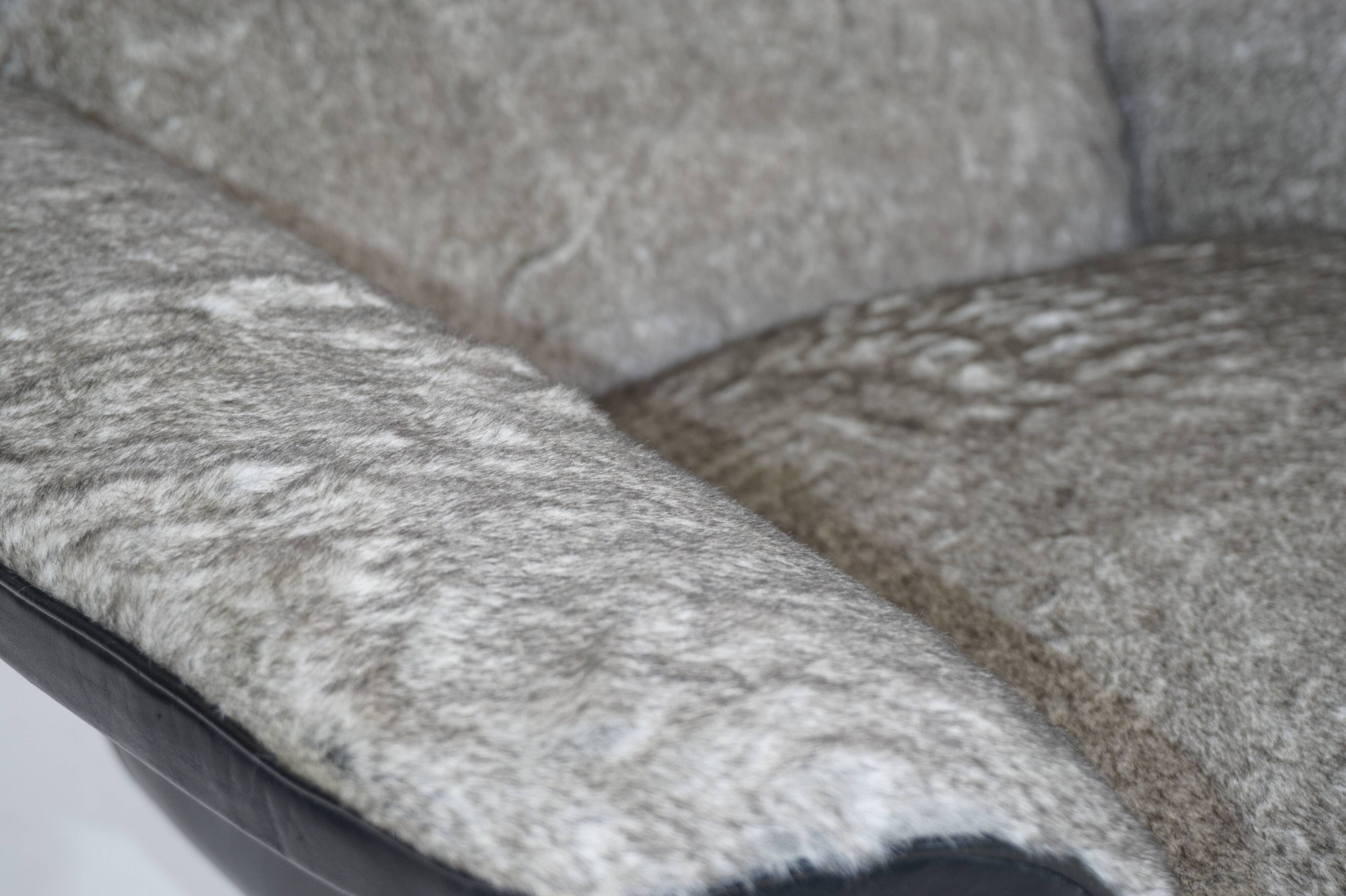 Fauteuil lounge Kaufeld Siesta 62 avec pouf par Jacques Brule