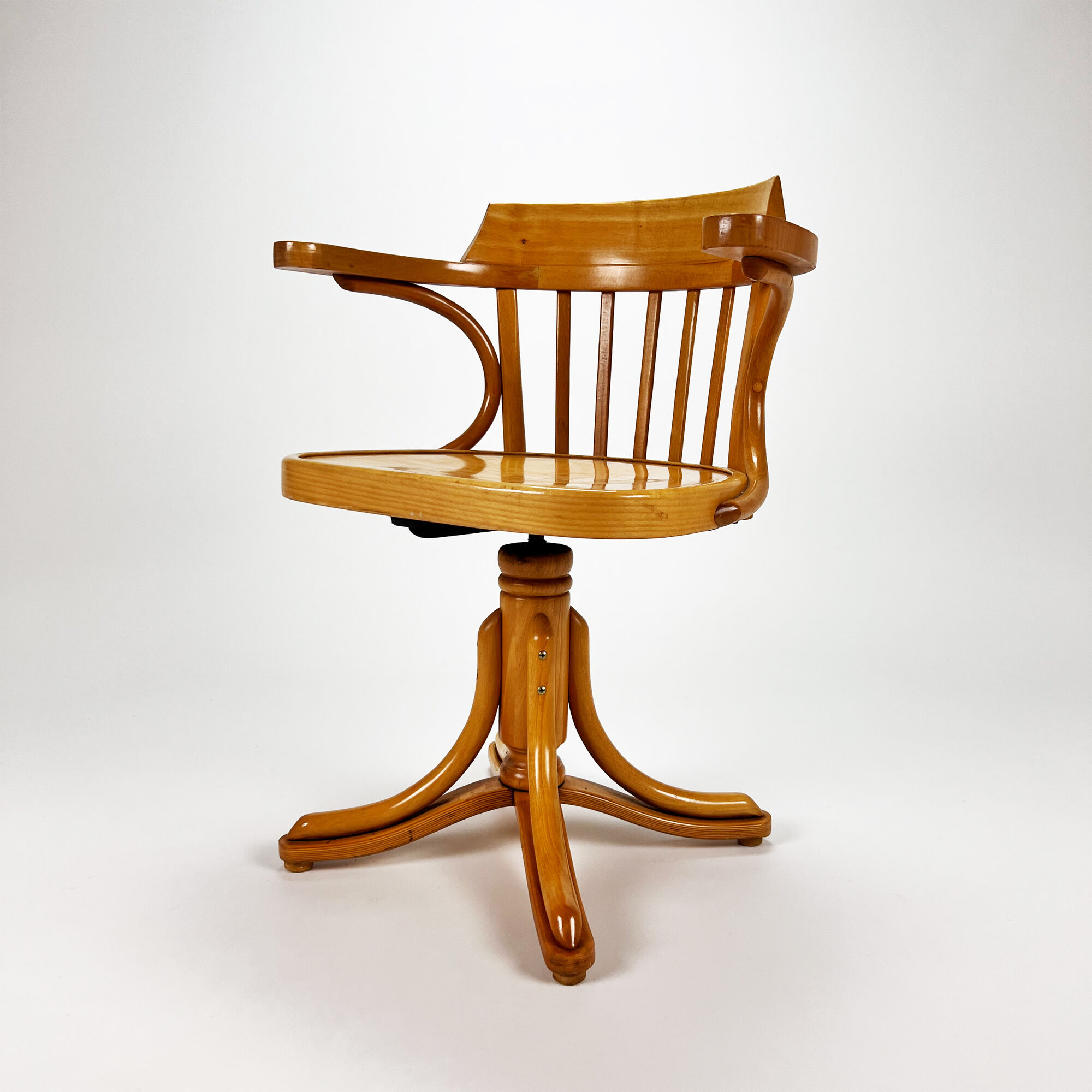 Bentwood desk chair By Zpm radomsko, 1950s