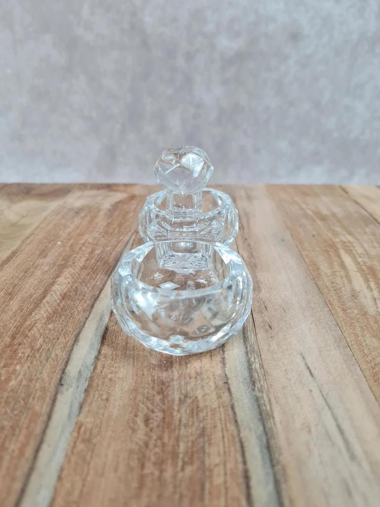 Double crystal saleron signed Baccarat