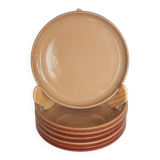 6 Gien stoneware dessert plates