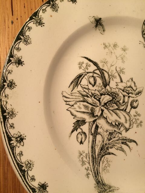 Trio of plates green tones