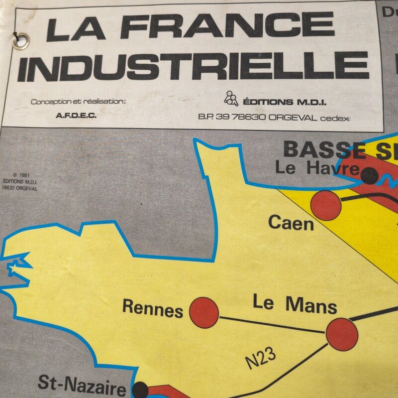 Map Scolaire La France Industrielle / Les Sources d'énergie - Editions MDI