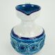 italian vintage VASE nuovo rinascimento relief decor white blue turquoise