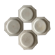 Set of 4 plates Creil and Montereau octagonal pearls Directoire 1800