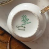 8 Art Deco Sigismond Maas cups Limoges porcelain