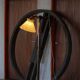 Scandinavian Funkis floor lamp with original shade, Denmark, Art Deco, 1930s