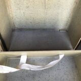 Antique vertical cabin trunk – 109 cm – parchment interior