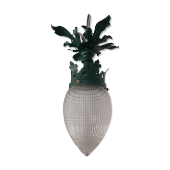 Lustre plafonnier verrerie en forme d'ogive