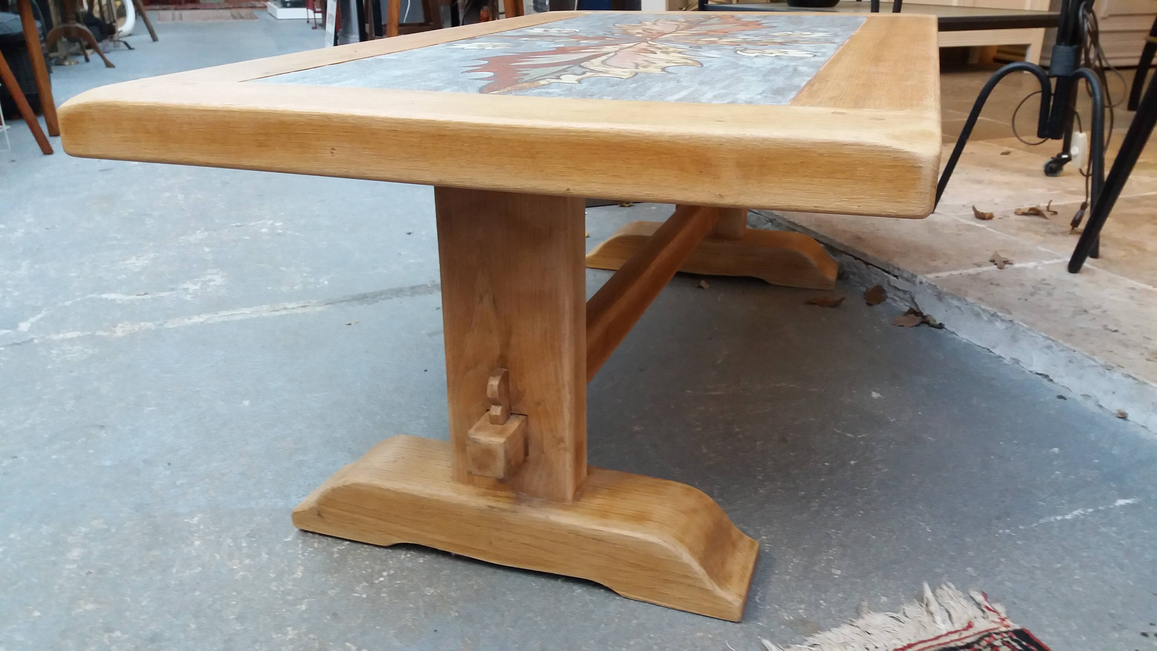 Wood and ceramic coffee table