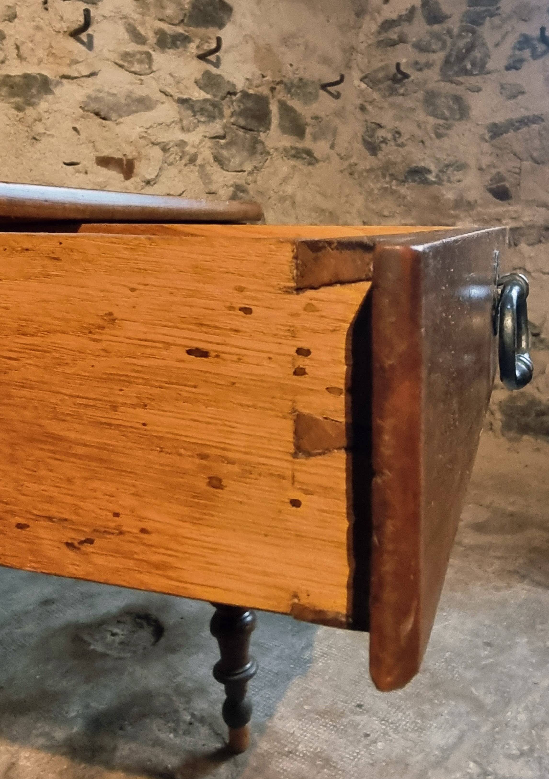 French vintage cherry wood table, circa 1920–1940.