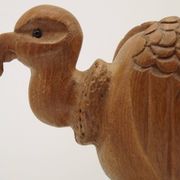 Unusual Pair of Vintage Hand-Carved Vulture on a Rock Wooden Bookends