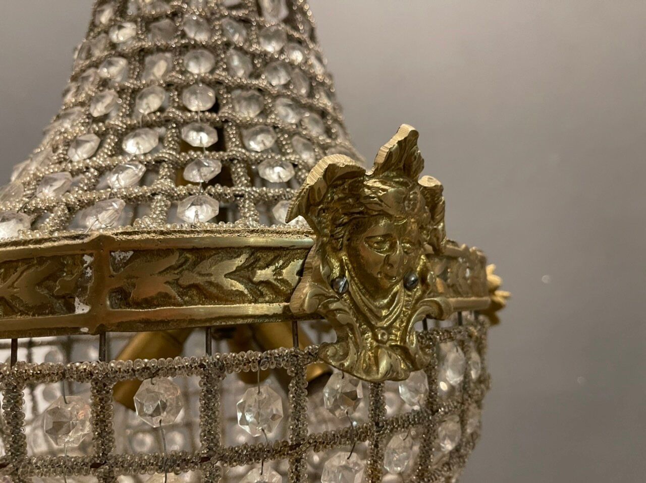 Crystal brass chandelier