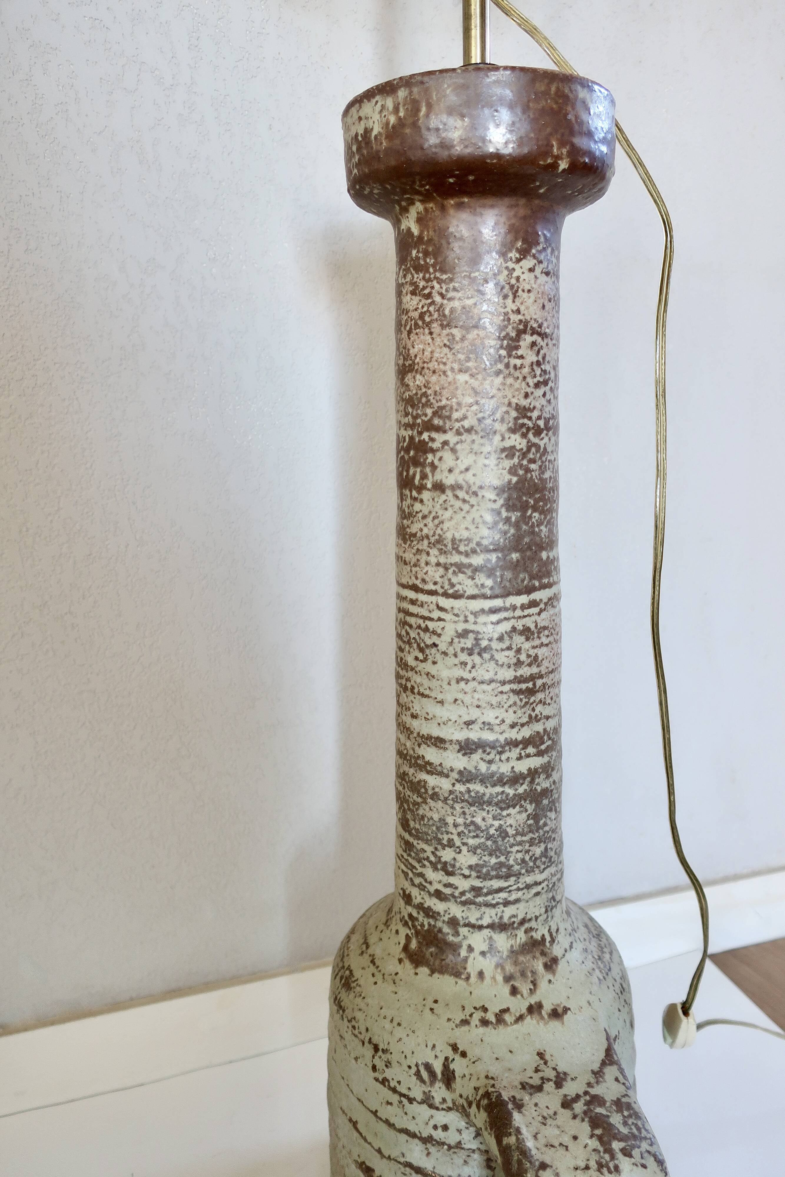 Jaan mobach, utrecht netherlands, large ceramic floor lamp 1960s