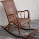 Rocking chair rotin et bois