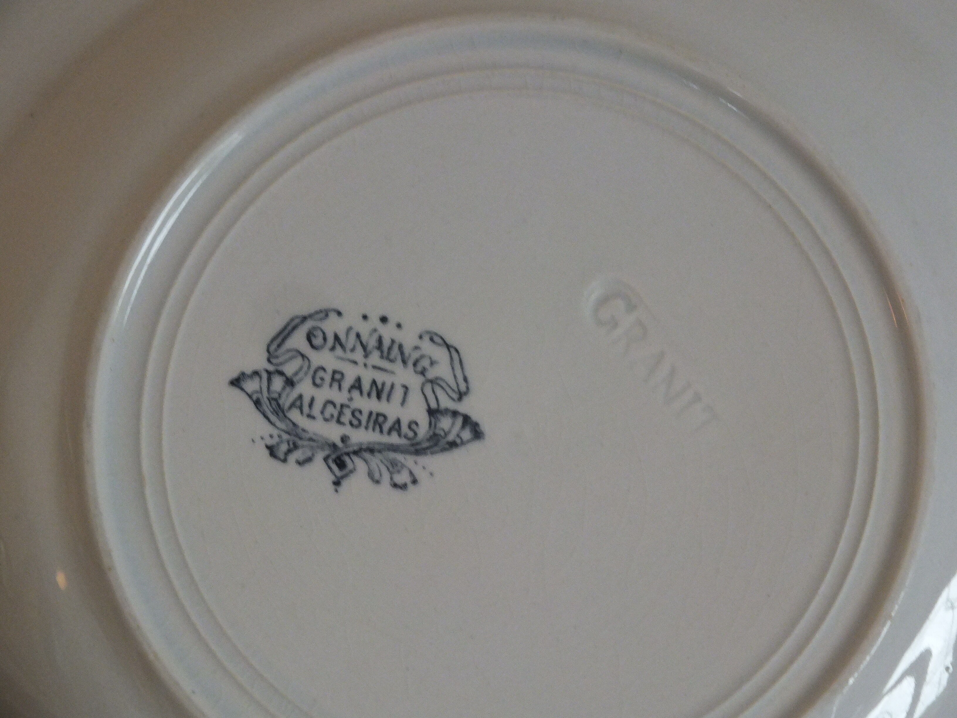 4 hollow plates Art Nouveau 1900 Onnaing Granite Algeciras, Lot 1